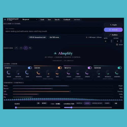 AImplify「SynthPilot」AIでパッチの叩き台を一瞬で作成！無料で使えるWindows対応デスクトップシンセ｜DTMプラグインセール