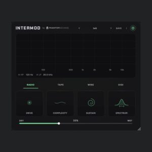 Phantom Sounds「Intermod - Spectral Self-Intermodulation Plugin」入力信号の成分同士を掛け合わせて“幻の周波数”を生み出す、唯一無二の倍音生成プラグイン｜DTMプラグインセール