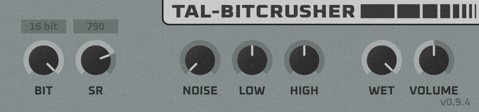 TAL「TAL-Bitcrusher」ビット深度とサンプルレートを直感操作、往年のローファイサウンドを現代環境で手軽に再現できる無料ビットクラッシャー|DTMプラグインセール