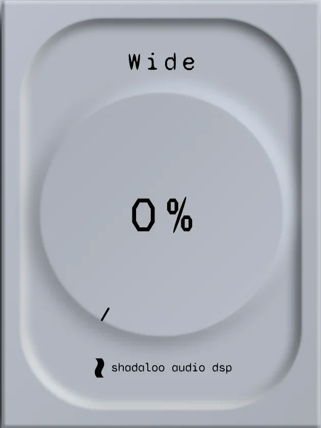 Shadaloo Audio DSP「WIDE - Space & Depth Tool」ワンノブ操作で音に奥行きと広がりをプラス！内部マイクロスペース処理で自然に立体化する空間拡張ツール｜DTMプラグインセール