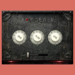 XOY PRODUCTION「XOY SEWER」5つの“ラット系”ボイスを1画面に凝縮！Drive・Filter・Levelだけで音が決まる無料ディストーション｜DTMプラグインセール