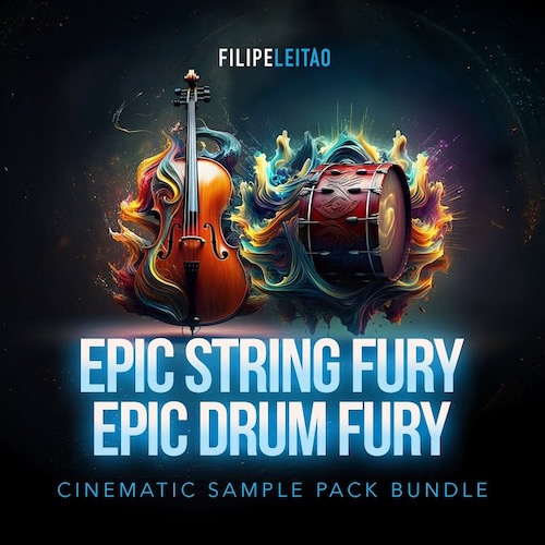 Filipe Leitao「Epic Fury Bundle」スタッカート主体の攻撃的ストリングスと、地鳴りのように響く重厚ドラムを組み合わせ、トレーラー級の緊張感と推進力を瞬時に生み出すシネマティック特化型リズムバンドル｜DTMプラグインセール