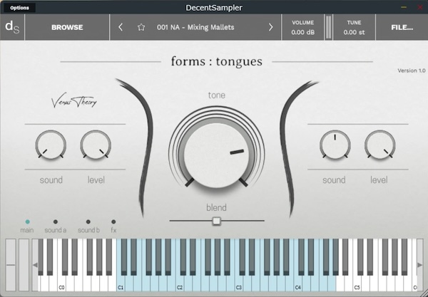 Venus Theory「forms:tongues // free edition」金属の“本物の余韻”まで丁寧に収録！2レイヤー構造で音作りも自在なタングドラム音源｜DTMプラグインセール