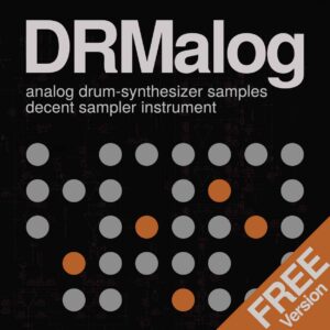 roberg「DRMalog – Analog Drum-Synth Library (Free Version)」アナログドラムシンセの質感をそのまま収録！WAVサンプルとしても使える柔軟なドラム音源｜DTMプラグインセール