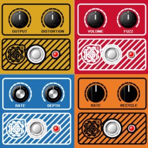 Knuckledraggin' DSP「Kn2 Series」ディストーション・オーバードライブ・コーラスなどを収録！ノブ2つだけで直感的に操作できるストンプボックス風ギターエフェクトVSTプラグイン｜DTMプラグインセール