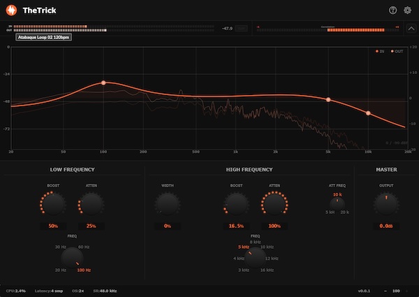 MousePlugins「The Trick」同じ周波数であえて“ブーストとカット”を同時に行う！回路そのものを再現したパッシブEQ｜DTMプラグインセール