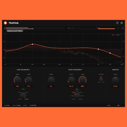 MousePlugins「The Trick」同じ周波数であえて“ブーストとカット”を同時に行う！回路そのものを再現したパッシブEQ｜DTMプラグインセール