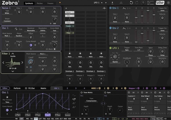 u-he「Zebra 3」アナログ、フィジカル、デジタルを融合！音響設計の自由度を最大化する最新鋭モジュラー・シンセサイザー｜DTMプラグインセール