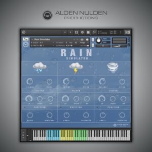 Alden Nulden Productions「Rain Simulator」アンビエントやLo-fi制作にも最適！雨・雷・風を自在にブレンドできるKontakt専用のリアル環境音ライブラリ｜DTMプラグインセール