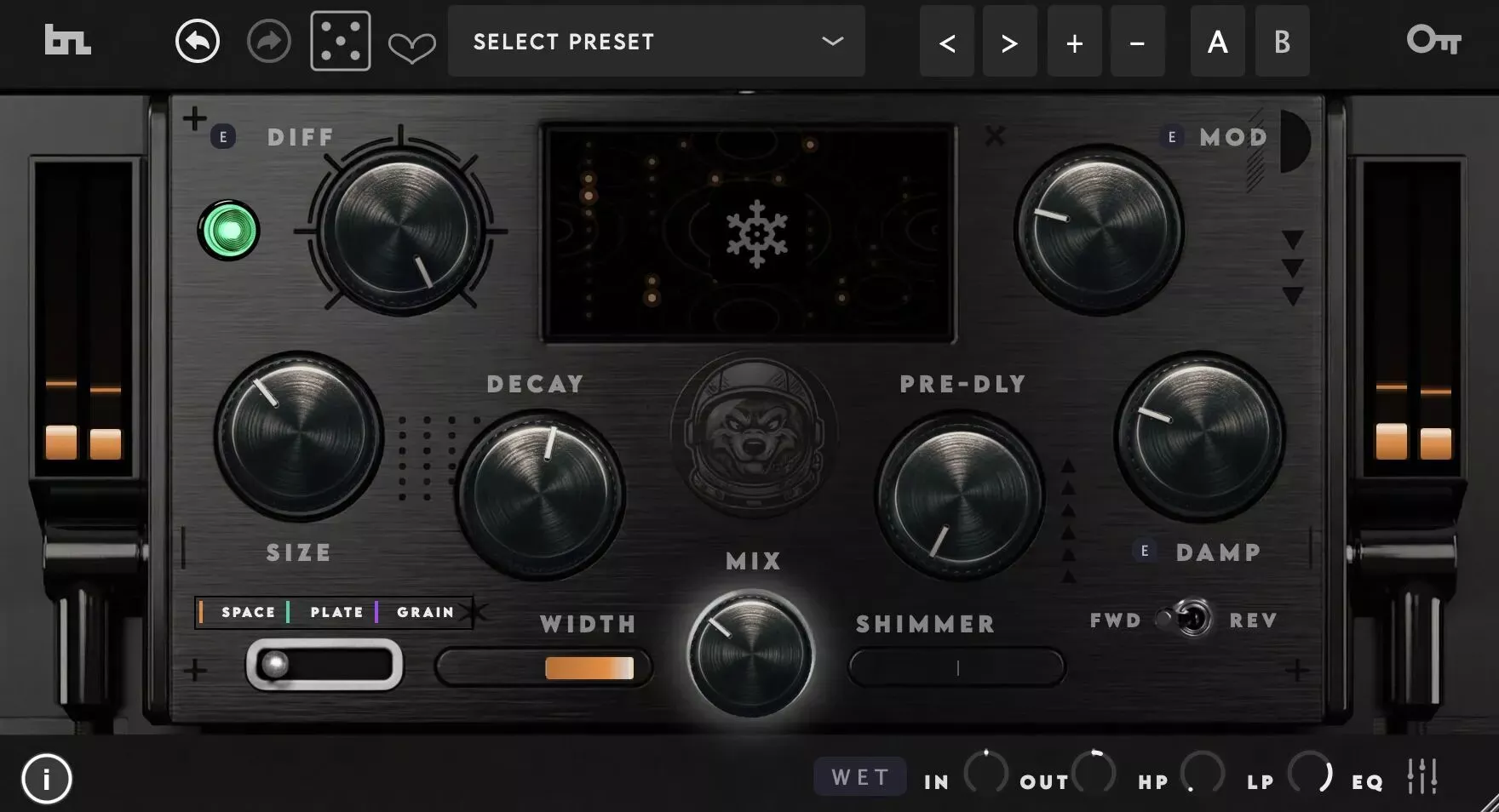 BeatSkillz「SpaceWolf」3つの独立リバーブエンジンとグラニュラー粒子処理を搭載し、無限に広がる空間を創造するコズミック・リバーブ・プロセッサー｜DTMプラグインセール