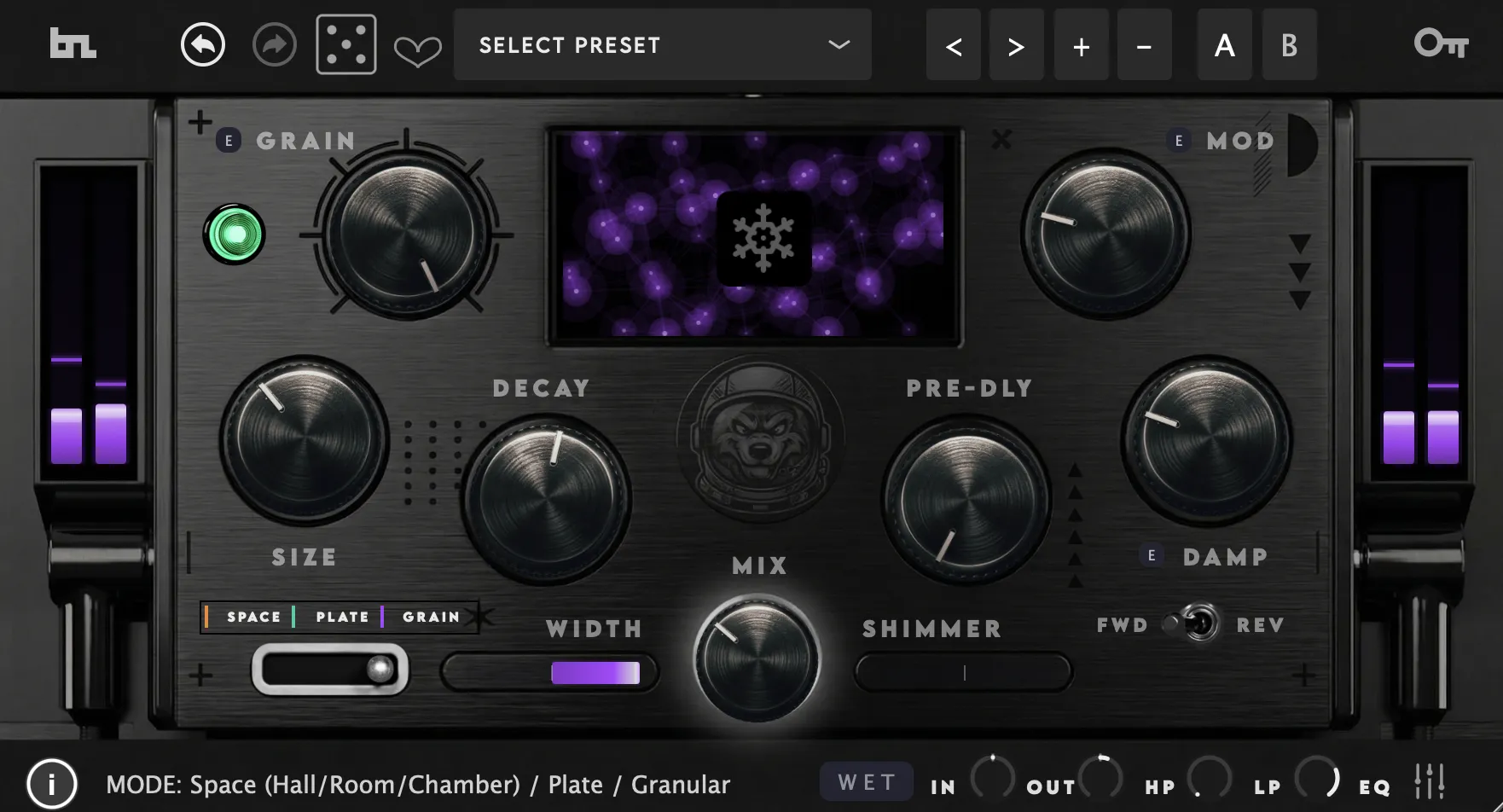 BeatSkillz「SpaceWolf」3つの独立リバーブエンジンとグラニュラー粒子処理を搭載し、無限に広がる空間を創造するコズミック・リバーブ・プロセッサー｜DTMプラグインセール