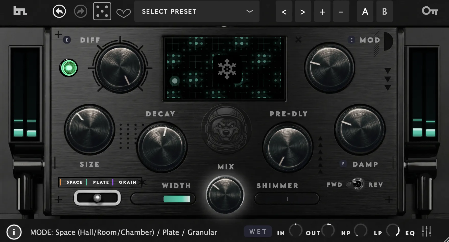BeatSkillz「SpaceWolf」3つの独立リバーブエンジンとグラニュラー粒子処理を搭載し、無限に広がる空間を創造するコズミック・リバーブ・プロセッサー｜DTMプラグインセール
