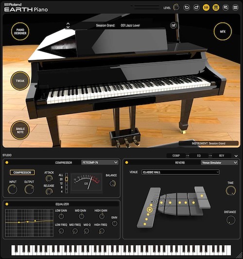 Roland「EARTH Piano」7種類の個性豊かなピアノモデルを収録し、弦やキャビネットの共鳴、キーオフノイズまで細かく調整できる！リアルな演奏表現と徹底した音作りを両立する拡張型ソフトウェアピアノ｜DTMプラグインセール