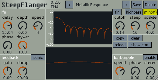 ManasWolrd「SteepFlanger」金属的で攻撃的な揺れを自在にコントロール！FIR／IIR両対応とBarberpoleフランジングを備えた個性派フランジャー｜DTMプラグインセール