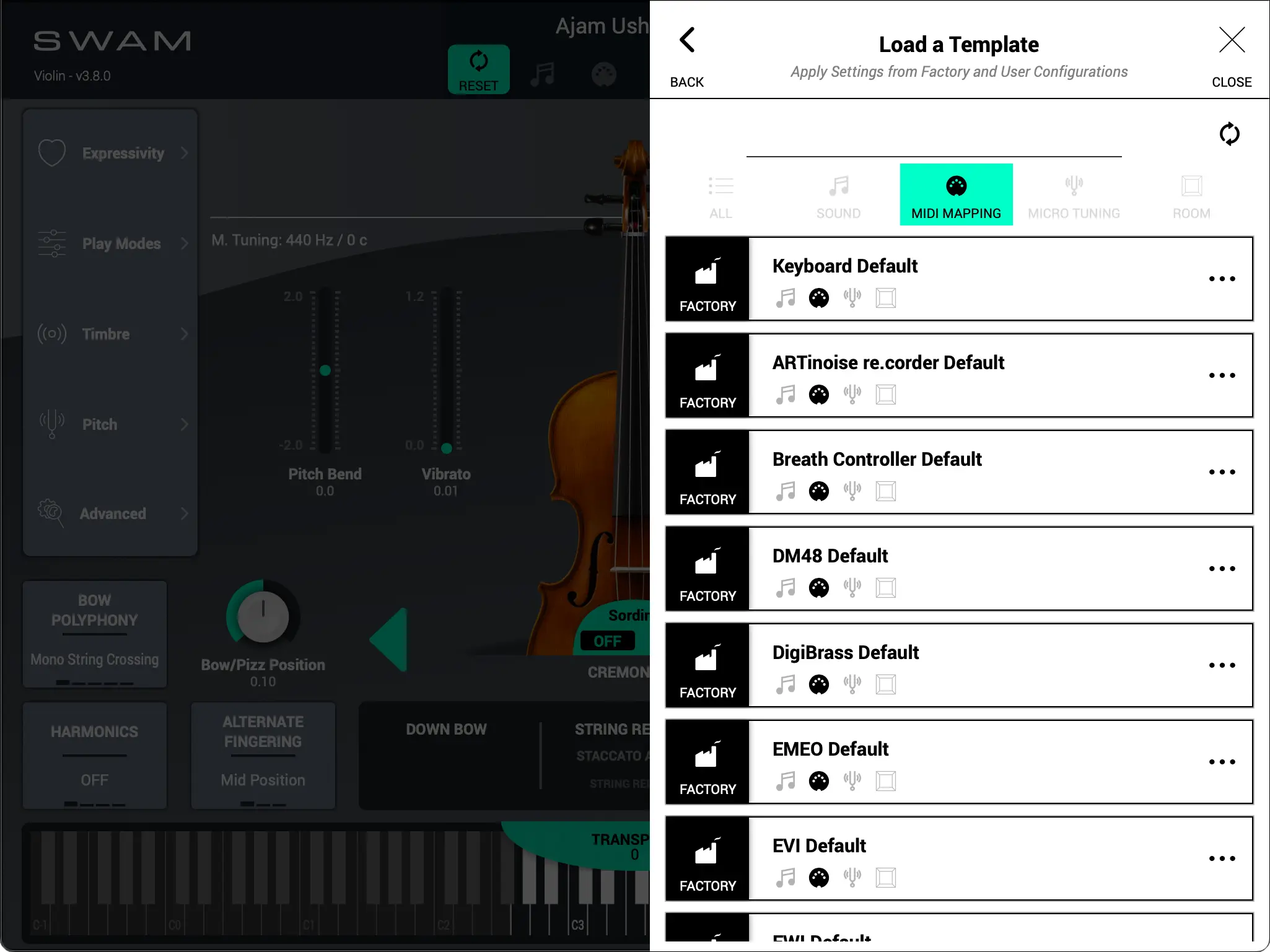 Audio Modeling「SWAM Violin」打ち込みでもここまでリアルに変わる！物理モデリングで演奏表現を再現するバイオリン音源｜DTMプラグインセール