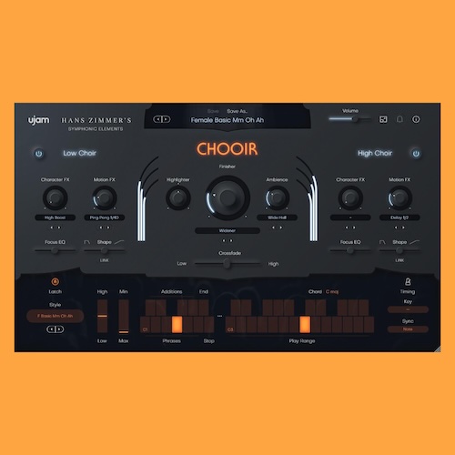 UJAM「Symphonic Elements CHOOIR」映画・ゲーム音楽で使われる壮大なコーラスをDAWで再現！打ち込み不要でシネマティックサウンドが完成するコーラス音源｜DTMプラグインセール