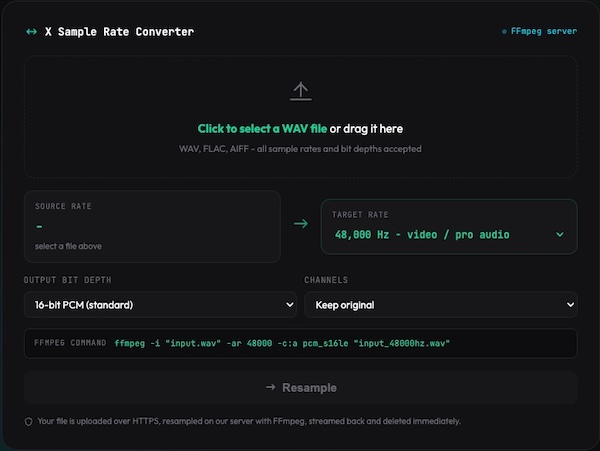 X Codec Pack「X Sample Rate Converter」44.1kHzから48kHz・96kHzまで対応！音声のサンプルレート変換を、手軽かつ高品質に行えるツール｜DTMプラグインセール