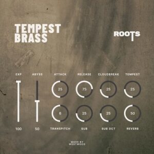 Westwood Instruments「ROOTS-Tempest Brass」ブラスを歪ませて広がる音へ再構築！ソロブラスを極限まで加工し“音の質感”へと変えた異色の無料Kontakt音源｜DTMプラグインセール