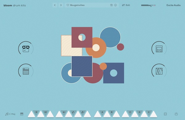 Excite Audio「Bloom Drum Kits」生ドラムの空気感とテープ由来の質感を融合し、不完全さと揺らぎを活かした“動くグルーヴ”を直感的に構築できる次世代ドラム音源｜DTMプラグインセール
