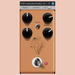 Fauz Audio「Lupex — Analog BBD Delay」アナログディレイ特有の減衰感・ローファイな質感・揺れを手軽に扱える実用的プラグイン｜DTMプラグインセール
