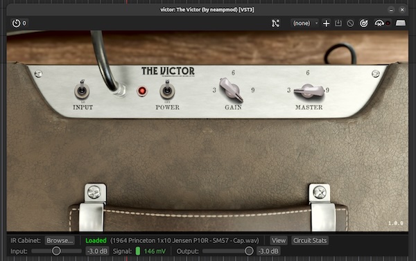 NEAMPMOD「The Victor」IR読み込みからゲイン調整まで！1950年代Champを回路レベルで再現したアンプシミュ｜DTMプラグインセール