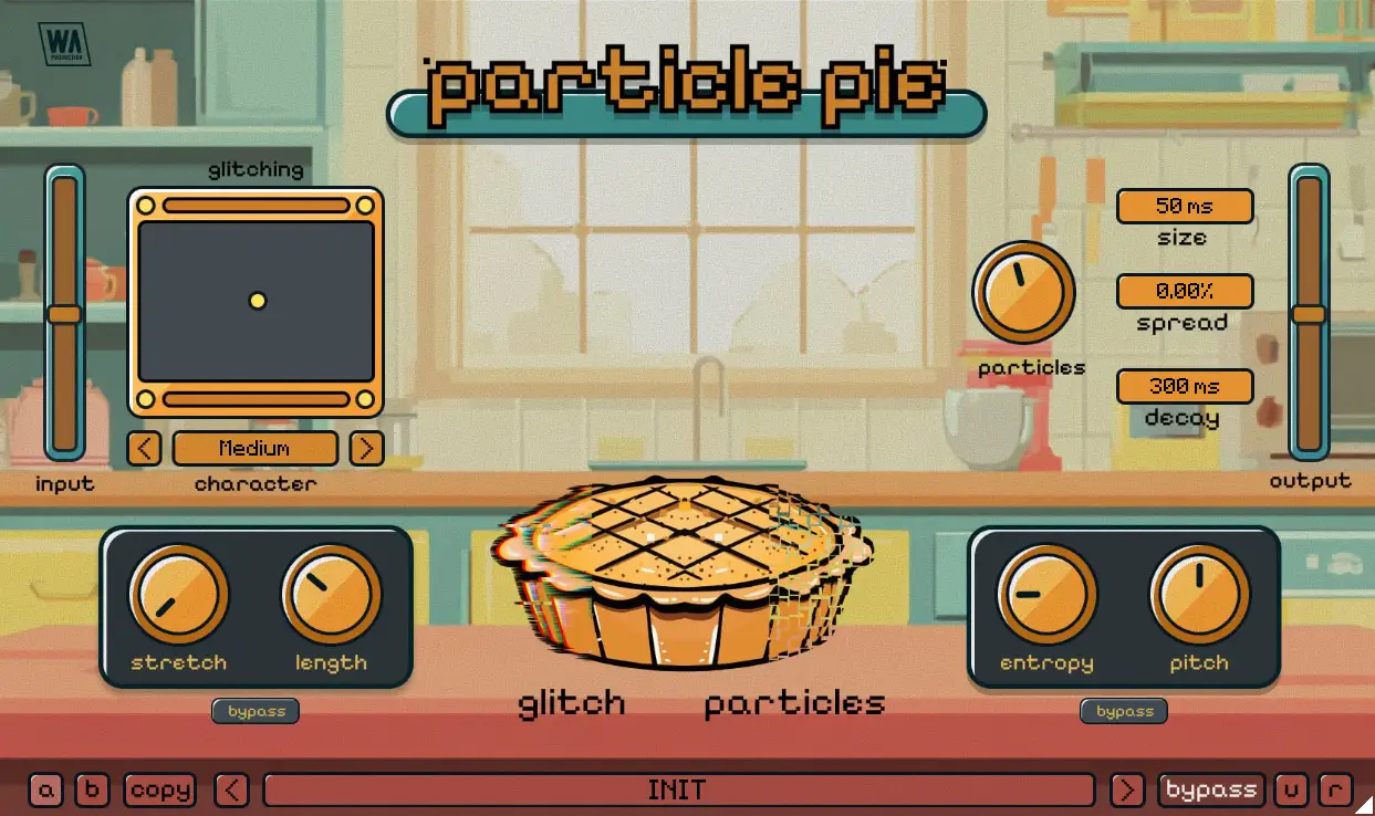 W. A. Production「Particle Pie」グリッチとグラニュラー処理でサウンドが劇的に変わる！音を分解して再構築するマルチエフェクト｜DTMプラグインセール