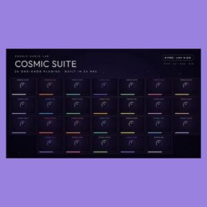 Cosmic Audio Lab「Cosmic Suite（One-Knob FX Bundle）」ノブひとつで音が完成するシンプル設計！26種類のエフェクトを直感操作で扱えるワンノブFXバンドル｜DTMプラグインセール