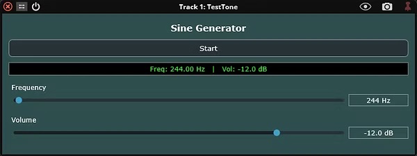 Interloud Audio「TestTone」単一周波数を正確に再生できる設計で、FXプラグインの特性チェックに集中できるシンプルなサイン波テストツール｜DTMプラグインセール