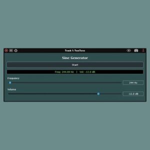 Interloud Audio「TestTone」単一周波数を正確に再生できる設計で、FXプラグインの特性チェックに集中できるシンプルなサイン波テストツール｜DTMプラグインセール