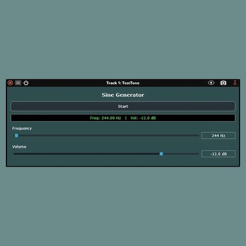 Interloud Audio「TestTone」単一周波数を正確に再生できる設計で、FXプラグインの特性チェックに集中できるシンプルなサイン波テストツール｜DTMプラグインセール