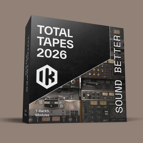 IK Multimedia「Total Tapes 2026」ミックスの完成度を引き上げる！アナログテープ特有の温かみ・太さ・まとまりを再現できるエフェクトバンドル｜DTMプラグインセール