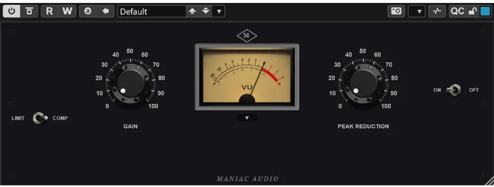 Maniac Audio「Dark2Am FREE LT」シンプルな2ノブ操作でプロの質感に近づく、LA-2A系サウンドを再現したオプティカルコンプレッサー｜DTMプラグインセール