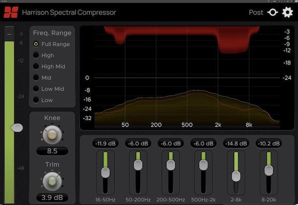 Harrison「MPC Spectral Compressor」18バンドで音を自在にコントロール！周波数ごとに音を整える革新的コンプレッサー｜DTMプラグインセール