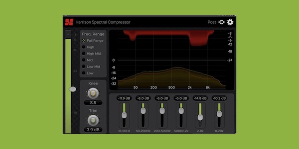 Harrison「MPC Spectral Compressor」18バンドで音を自在にコントロール！周波数ごとに音を整える革新的コンプレッサー｜DTMプラグインセール