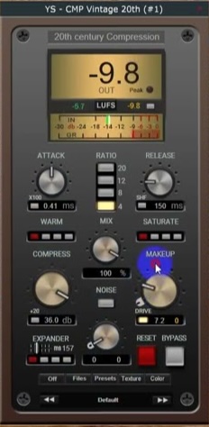 YS Plugins「YS - 20th century Compression v1.1.0」アナログ時代の質感を再現！倍音とサチュレーションで音作りまで踏み込めるコンプレッサー｜DTMプラグインセール