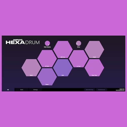 Morphoice「HexaDrum」アナログモデリングと8ボイス構成！Simmons SDSVを回路レベルで忠実再現したドラムシンセ｜DTMプラグインセール