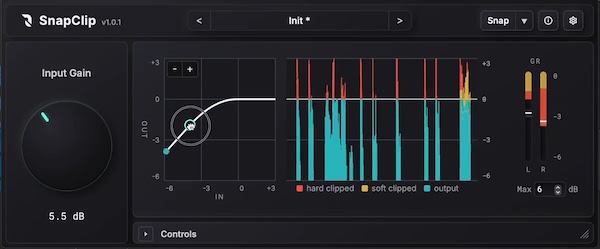 NovoNotes「SnapClip」ピークだけを削って音圧を上げる、アタックを潰さないクリッパー｜DTMプラグインセール