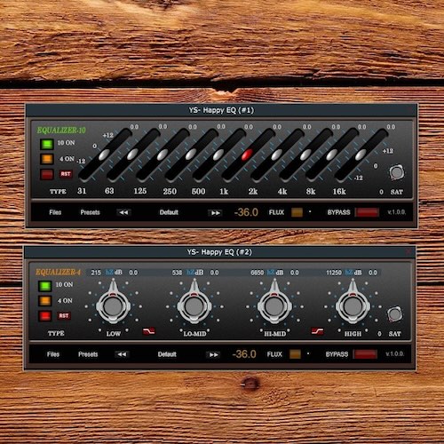 YS Plugins「 YS - Happy EQ_v.1.0.0」2種類のEQをひとつに集約し、細かな帯域調整と直感的な音作りを状況に応じて使い分けられるミキシングプラグイン｜DTMプラグインセール