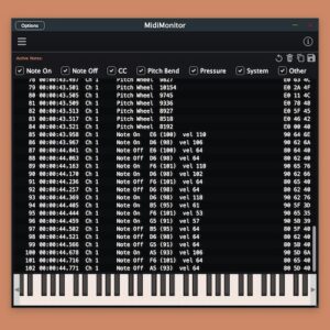 SocaLabs「MIDI Monitor」MIDI信号をリアルタイムで可視化して動きを正確に把握できる、シンプル操作でデバッグにも使える便利ツール｜DTMプラグインセール