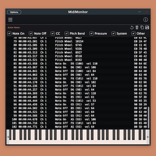 SocaLabs「MIDI Monitor」MIDI信号をリアルタイムで可視化して動きを正確に把握できる、シンプル操作でデバッグにも使える便利ツール｜DTMプラグインセール