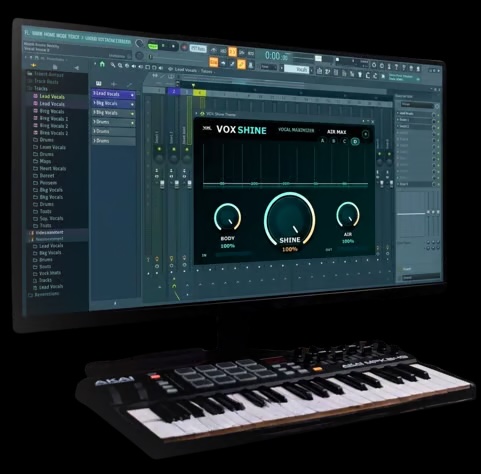 XRL Records「VOXSHINE」ボーカルが埋もれる原因をシンプルに解決！くすんだボーカルを明るく前に出す、シンプル操作のボーカルマキシマイザー｜DTMプラグインセール