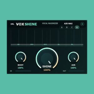 XRL Records「VOXSHINE」ボーカルが埋もれる原因をシンプルに解決！くすんだボーカルを明るく前に出す、シンプル操作のボーカルマキシマイザー｜DTMプラグインセール