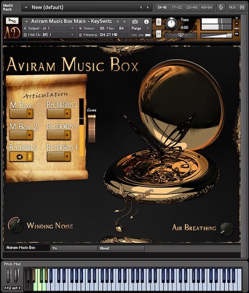 Aviram Dayan Production「Aviram Music Box」ゼンマイ音や機械ノイズまで収録！ヴィンテージ・オルゴール特有の機械感と幻想的な空気感をリアルに再現したKontakt音源｜DTMプラグインセール