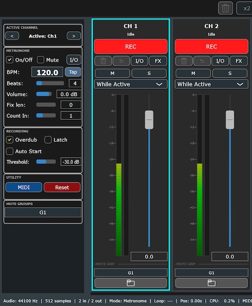 Shed Valley Labs「CHIEF LP-2 free」無駄を削ぎ落とした設計で直感的に使える、シンプルに始めるためのライブルーパー｜DTMプラグインセール