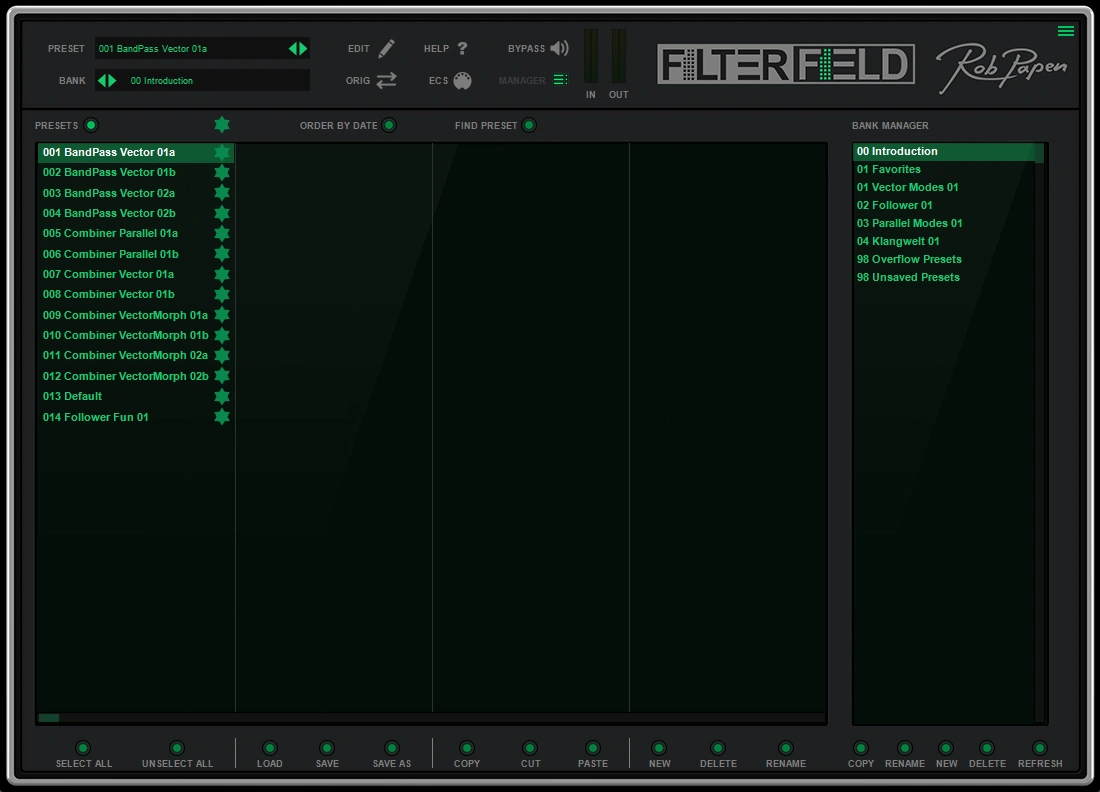 Rob Papen「FilterField」4つのフィルターとXYモーフィングを組み合わせ、直感操作だけで音にダイナミックな動きと展開を生み出すフィルターエフェクト｜DTMプラグインセール
