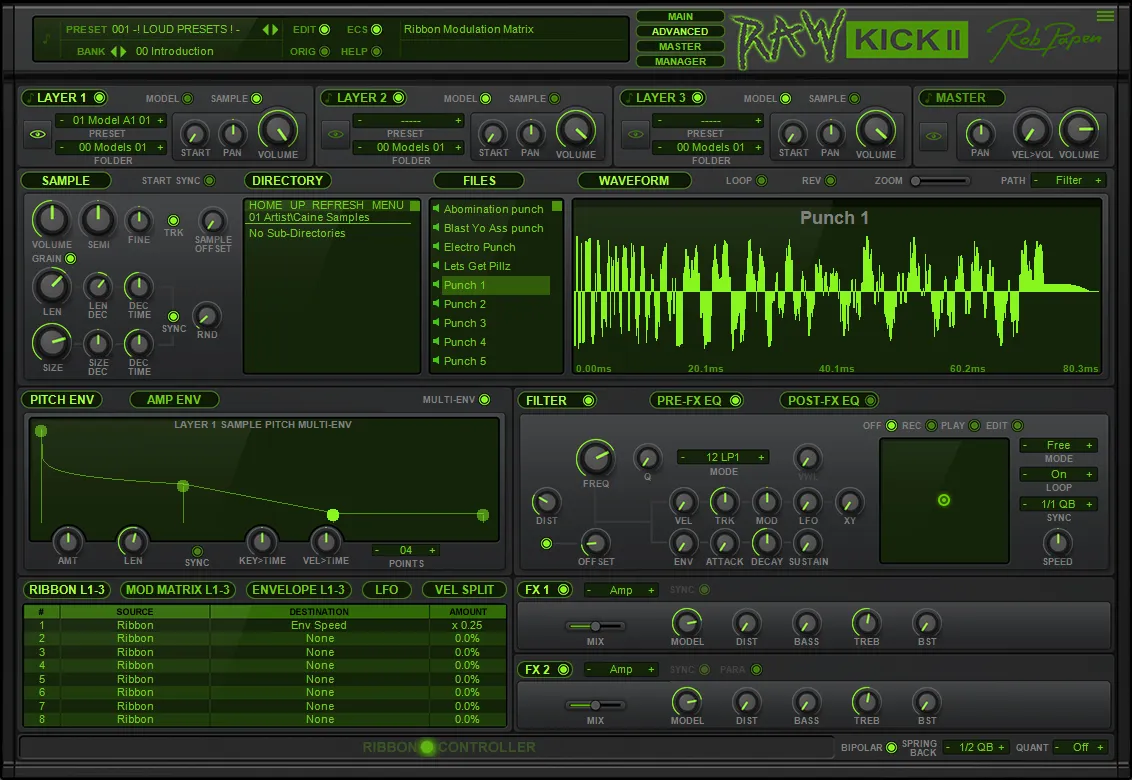 Rob Papen「RAW-Kick 2」EDM・ハードスタイル・テクノまで対応！3レイヤー構造とシンセ・サンプル両対応で理想のキックを作れる、キックを「選ぶ」から「作る」へ変える専用ツール｜DTMプラグインセール