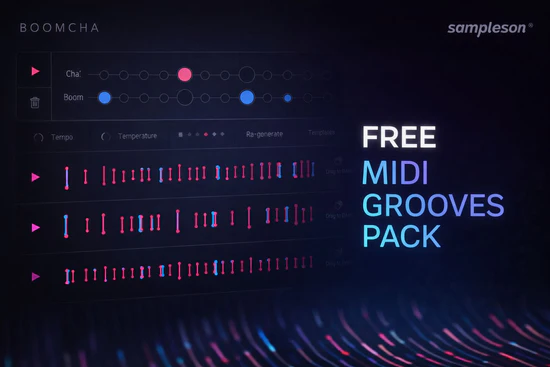 Sampleson「FREE MIDI Grooves Pack」プロドラマーの演奏ニュアンスをそのままMIDI化！自然なドラムグルーヴを無料で導入できる実用的なMIDIパック｜DTMプラグインセール