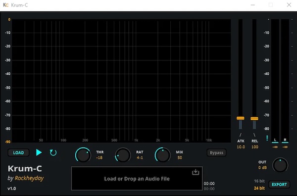 Rockheyday「KRUM-C - Spectral Dynamics Compressor（standalone Version）」自然なまとまり感を加えながらFFT解析まで行える軽量グルーコンプレッサー｜DTMプラグインセール