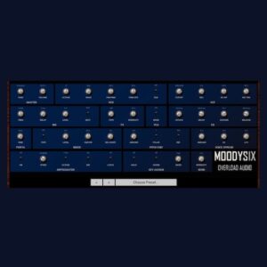 Overload Audio「MOODYSIX — Free Poly Six Voice Analogue Synth」1981年Korg Polysixの空気感を現代DAWで再現する6ボイス・アナログシンセプラグイン｜DTMプラグインセール