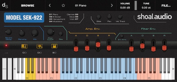 Shoal Audio「SEK-922 8-Bit Keyboard」1980年代の家庭用キーボードをサンプリング！レトロゲームの“ピコピコ感”を現代DAWで楽しめる8ビット音源｜DTMプラグインセール